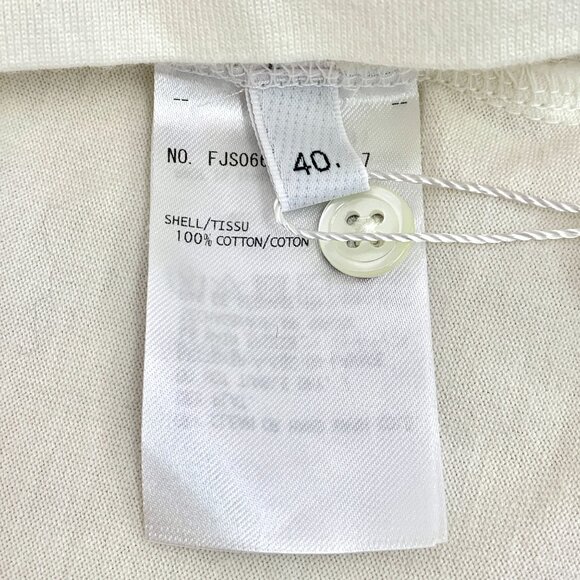 CM0240 Thom Browne White Long-Sleeve Crewneck Shirt With Burgundy Stripe - Picture 8 of 8